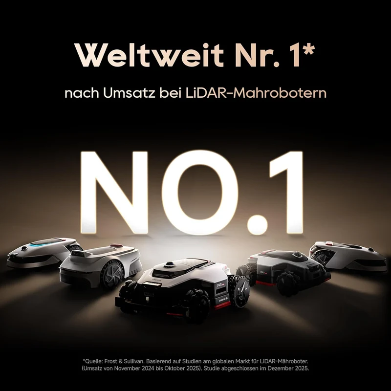 DREAME A3 AWD Pro 3500 Robot-Rasenmäher, für 3500 m², 4WD-Nabenmotoren, ohne RTK, 360° 3D-LiDAR & KI