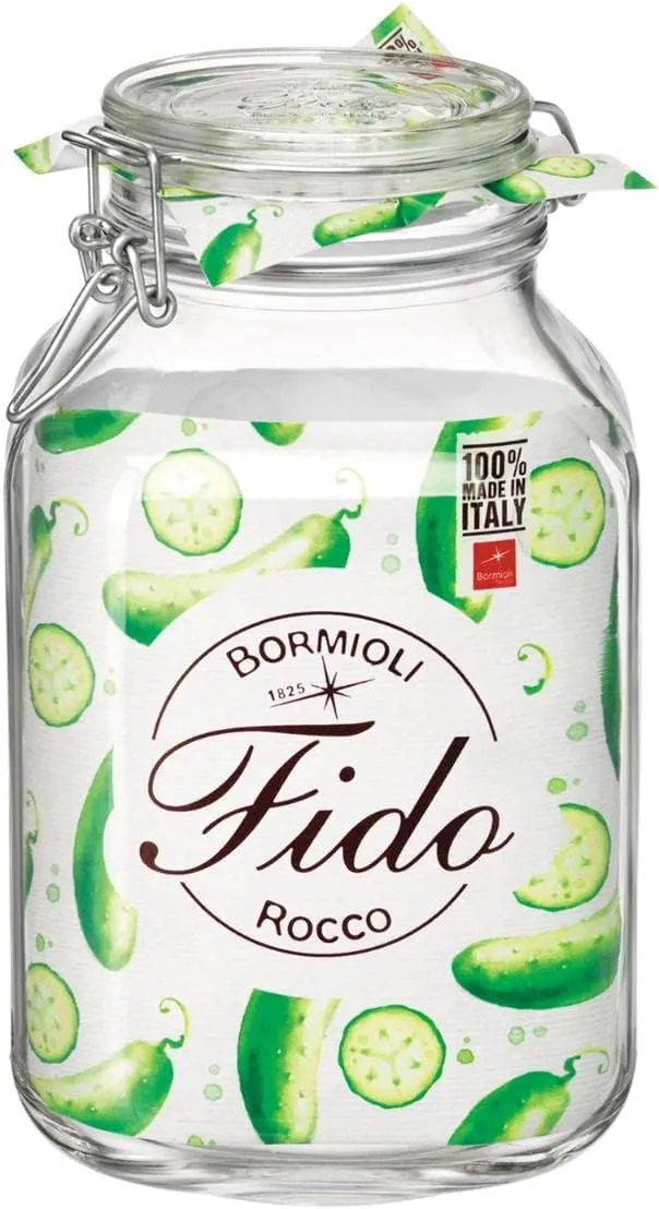 Bormioli Rocco Fido EINKOCHGLAS 3 LT. MIT BUEGELVERSCHLUSS, Glas, Durchsichtig, 1-Pack 3L US, 3L US