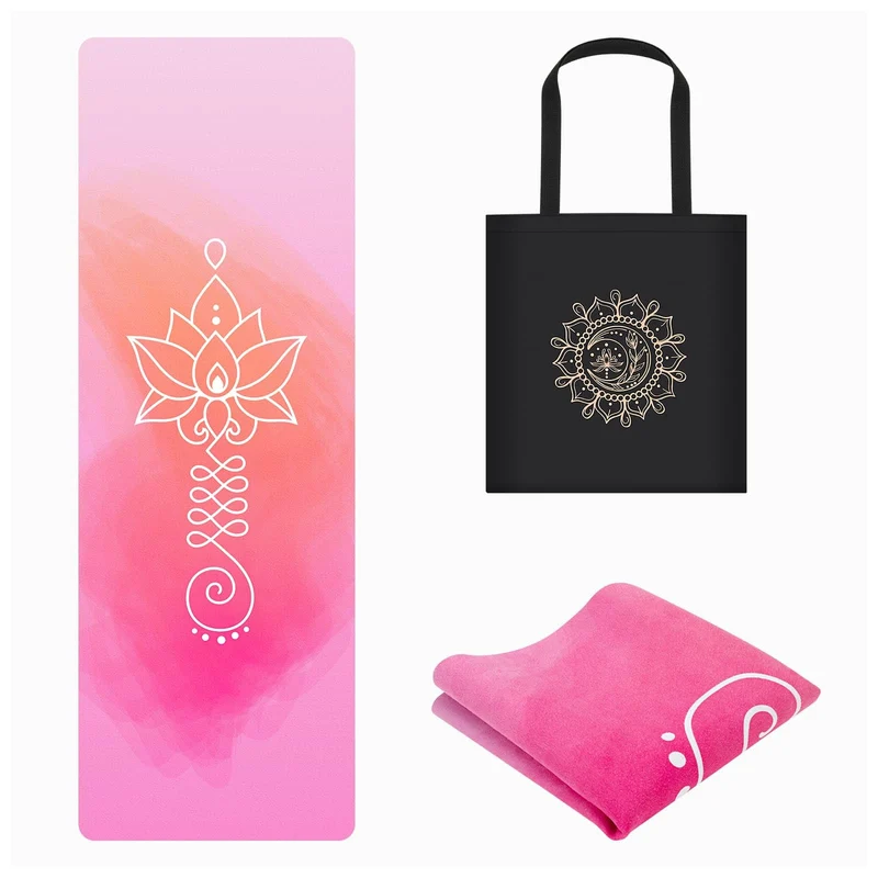 Reise Yogamatten, 1,5 mm Dicke Faltbare Rutschfeste Fitness & Übungs Matte für Yoga Pilates Gymnasti