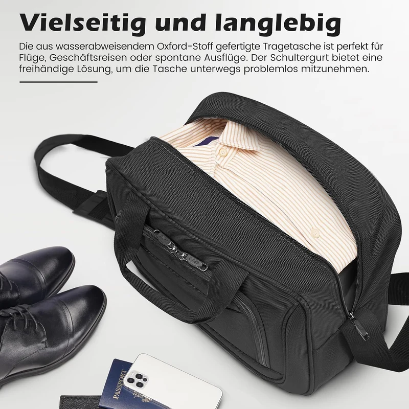 COOLIFE Koffer Trolley Koffer Reisekoffer von 4 Rollen Stoffkoffer Handgepäck TSA-Schloss Der Koffer