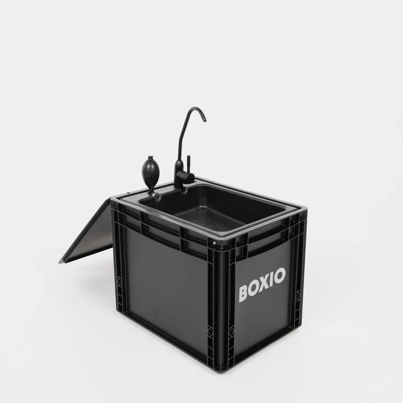 BOXIO - WASH XL: 7l Camping Waschbecken mit Pumpe ohne Strom 40x30 Wash 7 Liter, Wash 7 Liter