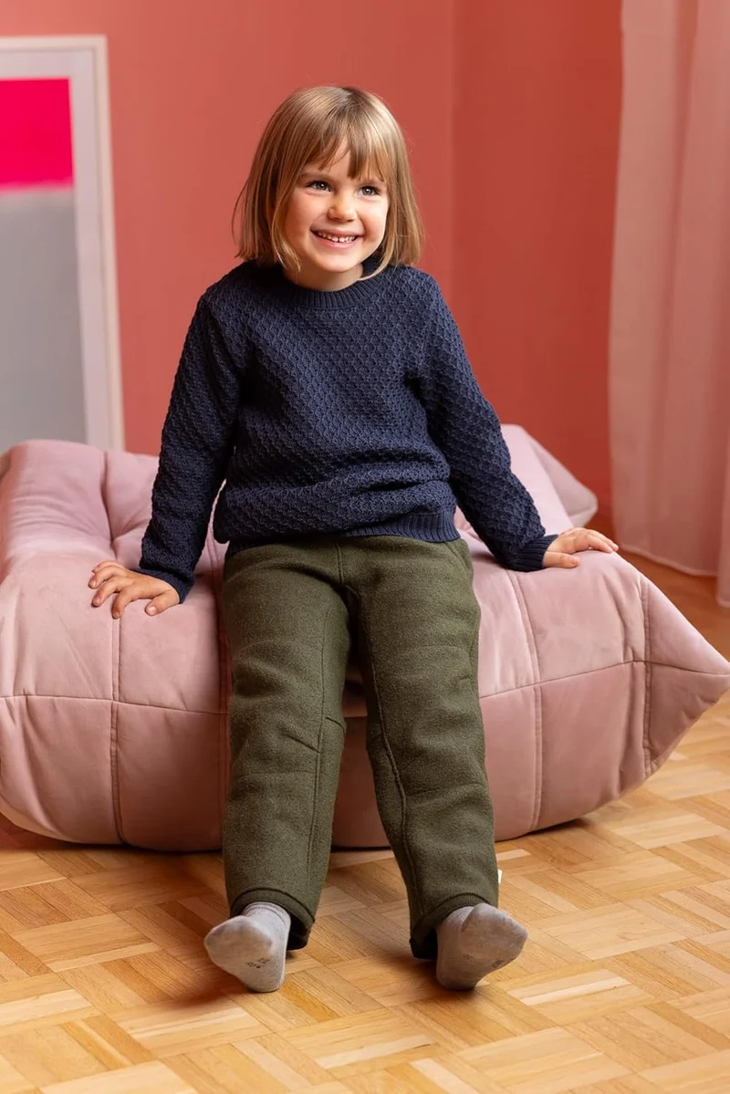 Disana Aran-Pullover Kinder - 100% Bio-Merino – atmungsaktiv & kuschelig warm - Unisex Gr. 86-140 -