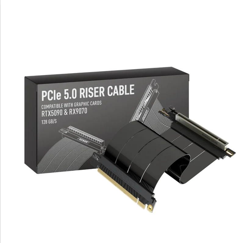 LINKUP - AVA5 PCIE 5.0 Riser-Kabel | RTX5090 RX9070 GPU Bereit | x16 128GB/s Geschwindigkeit | PCIe