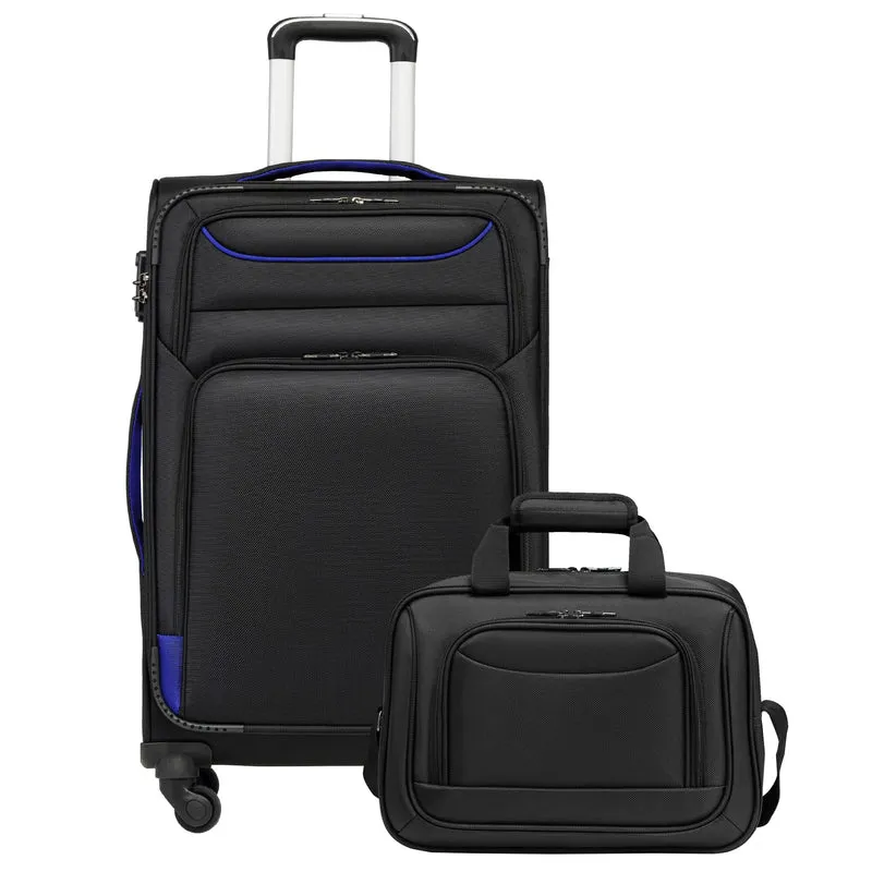 COOLIFE Koffer Trolley Koffer Reisekoffer von 4 Rollen Stoffkoffer Handgepäck TSA-Schloss Der Koffer