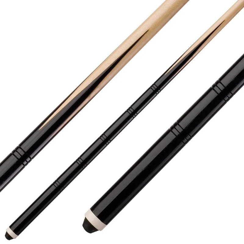 2X Billard Pool Cue Kö Queue Standard, Holz, einteilig, 92-145cm, Natur 123 cm, 123 cm