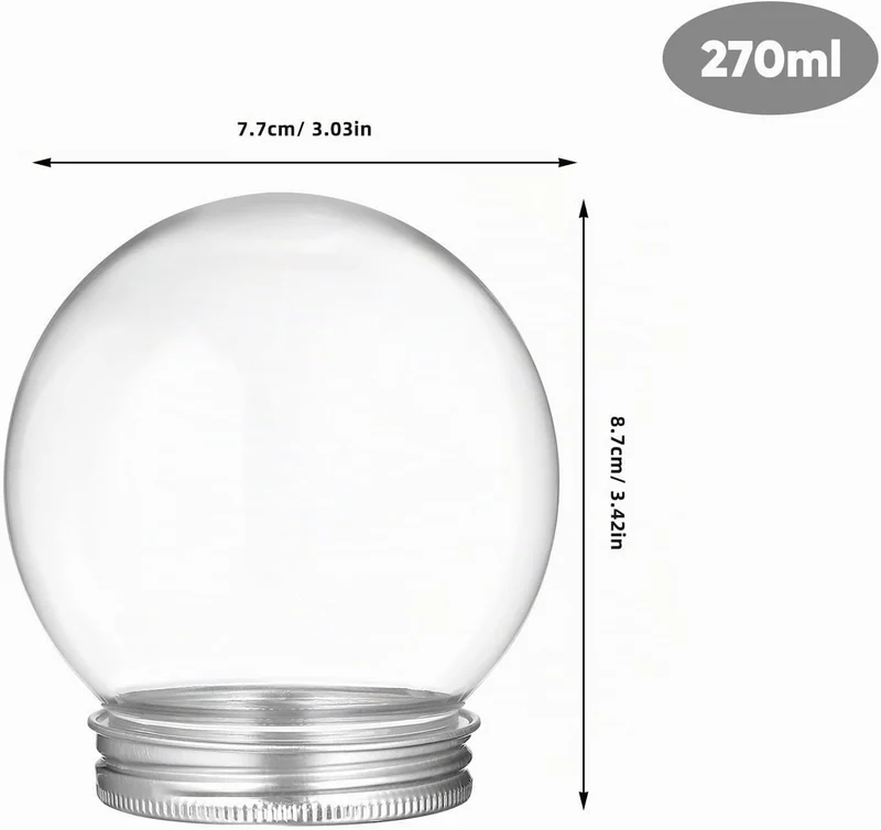 Gatuida 10Stücke Befüllbare Weihnachtskugeln Transparente Süssigkeitenflaschen Wiederverwendbare DIY