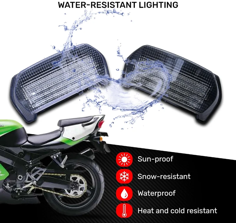 aVDB-moto LED Bremslicht/Rücklicht kompatibel mit KAWASAKI GPZ 1100 1995-1998 Plug & Play mit integr
