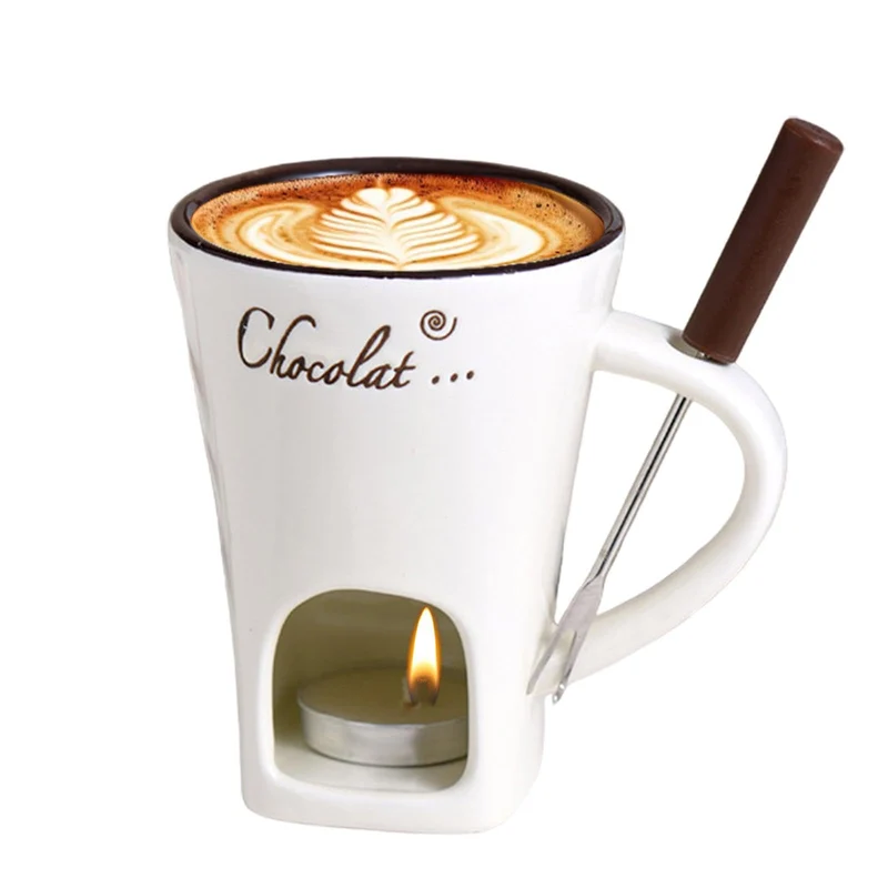 Schokoladen Fondue Becher, Schokoladenschmelzbecher, Fondue-Schokoladentopf-Set, Fondue-Schokoladent