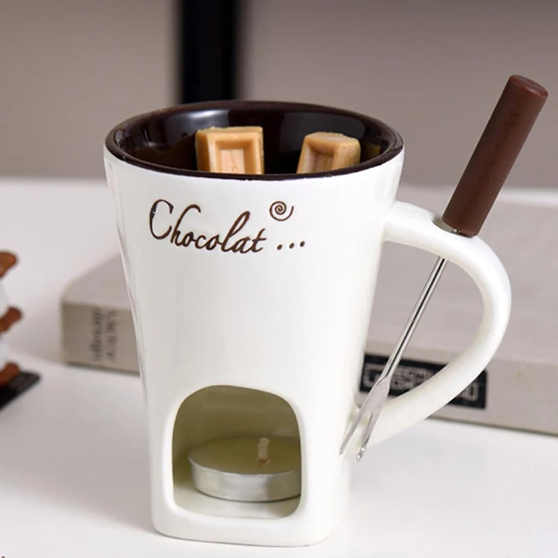Schokoladen Fondue Becher, Schokoladenschmelzbecher, Fondue-Schokoladentopf-Set, Fondue-Schokoladent