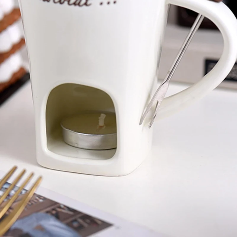 Schokoladen Fondue Becher, Schokoladenschmelzbecher, Fondue-Schokoladentopf-Set, Fondue-Schokoladent