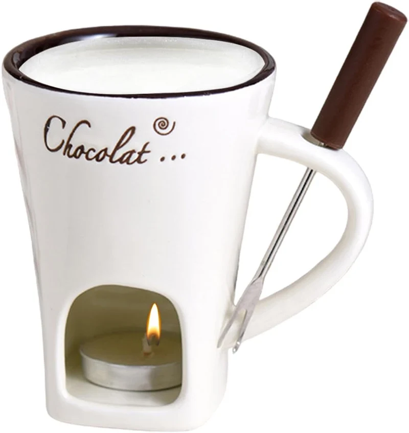 Schokoladen Fondue Becher, Schokoladenschmelzbecher, Fondue-Schokoladentopf-Set, Fondue-Schokoladent