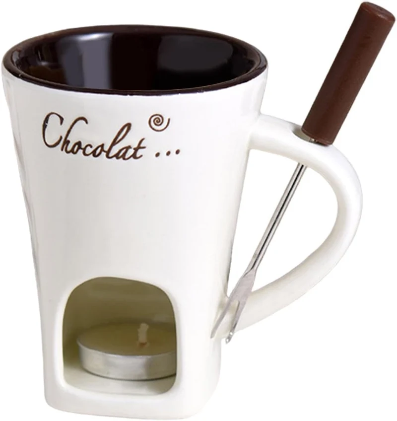 Schokoladen Fondue Becher, Schokoladenschmelzbecher, Fondue-Schokoladentopf-Set, Fondue-Schokoladent