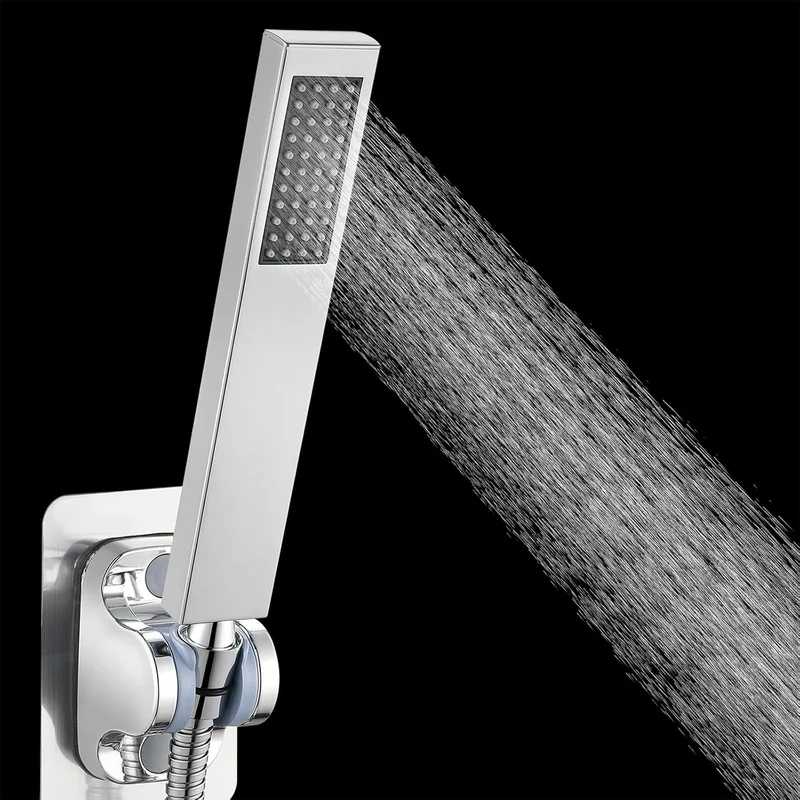 Handbrause Komplett aus Metall, Hochdruck-Duschköpfe von Voolan, Einfache Handbrause aus Chrom mit T
