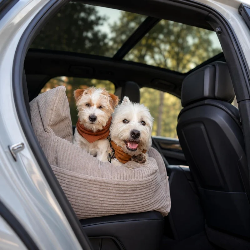 Personalisiert Hunde Autositz, Autositze Hund Rückbank mit Leine, Hundeautositz mit Hundenamen, Hund