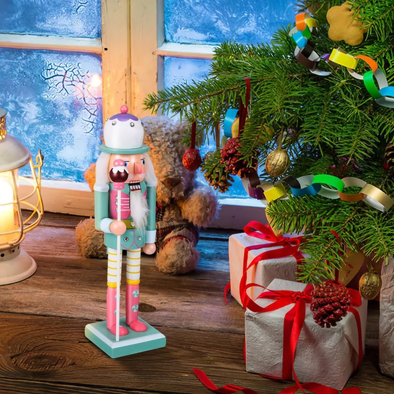 TOPBATHY Nussknacker Soldat 25 cm Aus Holz – Handgefertigte Weihnachtsdekoration FüR Festliche AnläS