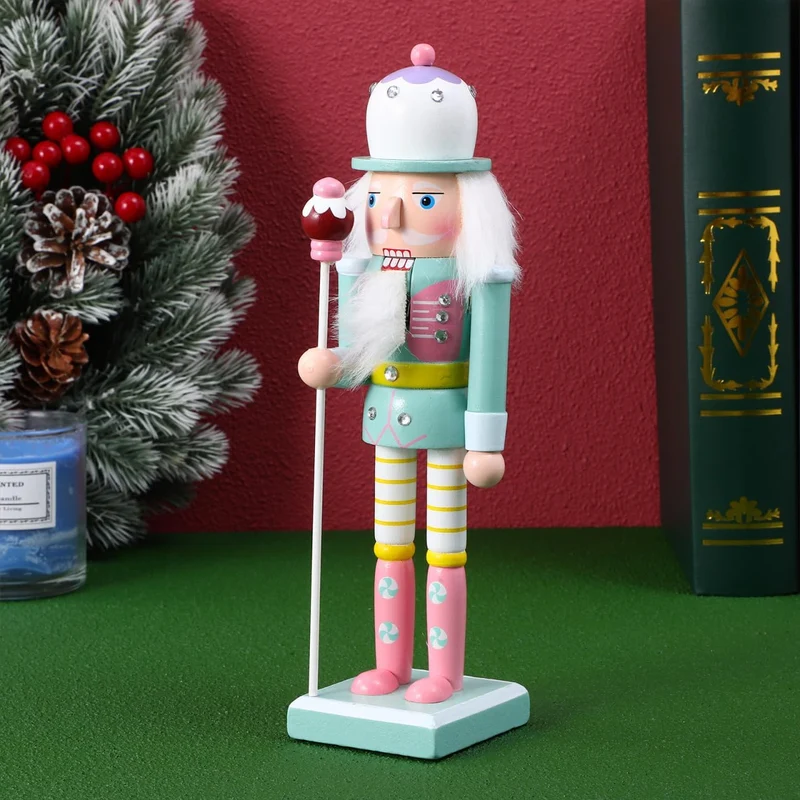 TOPBATHY Nussknacker Soldat 25 cm Aus Holz – Handgefertigte Weihnachtsdekoration FüR Festliche AnläS