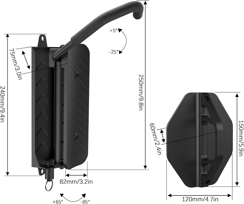 Fahrrad Wandhalterung, Wyxron Fahrradträger Vertikal Fahrradständer Schwenkbare 32kg Tragkraft mit F