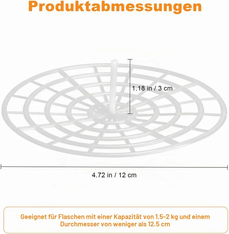 5 Pcs Fermentiergitter mit Halterung, Fermentiergewichte für Verhindern Lebensmittel mit Luft in Kon