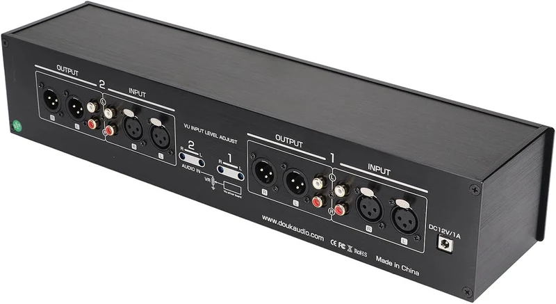 4 -Wege Vu Meter 3 Gain XLR Switcher Ein Soundindikator 100? 240 V US -Stecker TOR 100? 240V US Stec