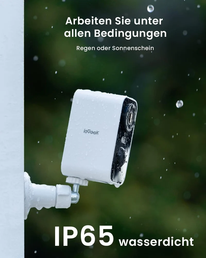 ieGeek 2K Überwachungskamera Aussen Akku: Kabellose WLAN Überwachungskamera aussen/innen mit farbige