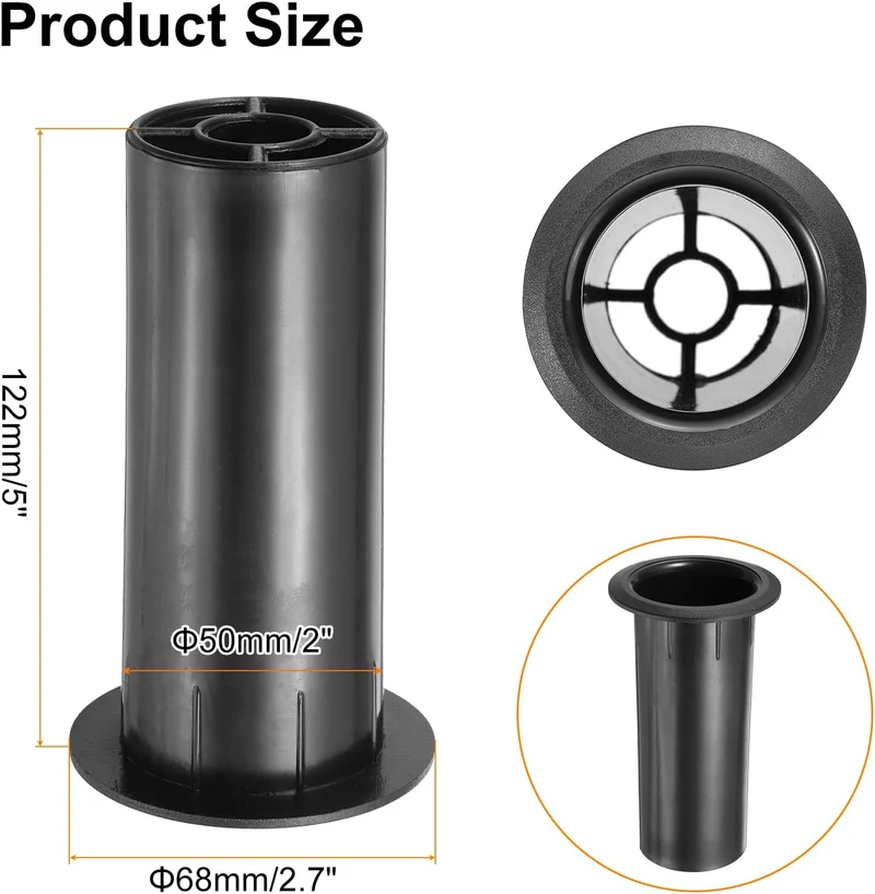QUARKZMAN 6 Stück Lautsprechergehäuse Bassreflexrohr 50 x 68 mm Lautsprecher Portrohr für Bassreflex