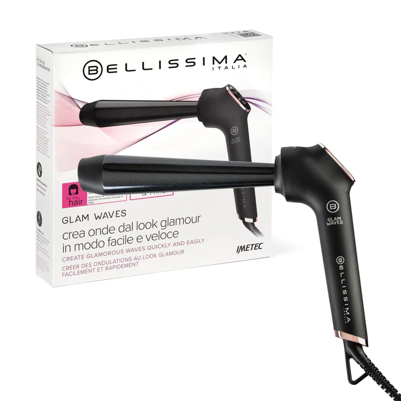 Bellissima Glam Waves, Lockenstab, konische Form, Display, 5 Temperaturen, Diamon-Keramik- und Kerat