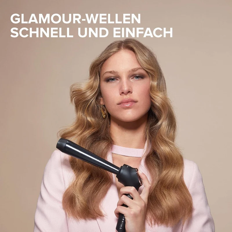 Bellissima Glam Waves, Lockenstab, konische Form, Display, 5 Temperaturen, Diamon-Keramik- und Kerat