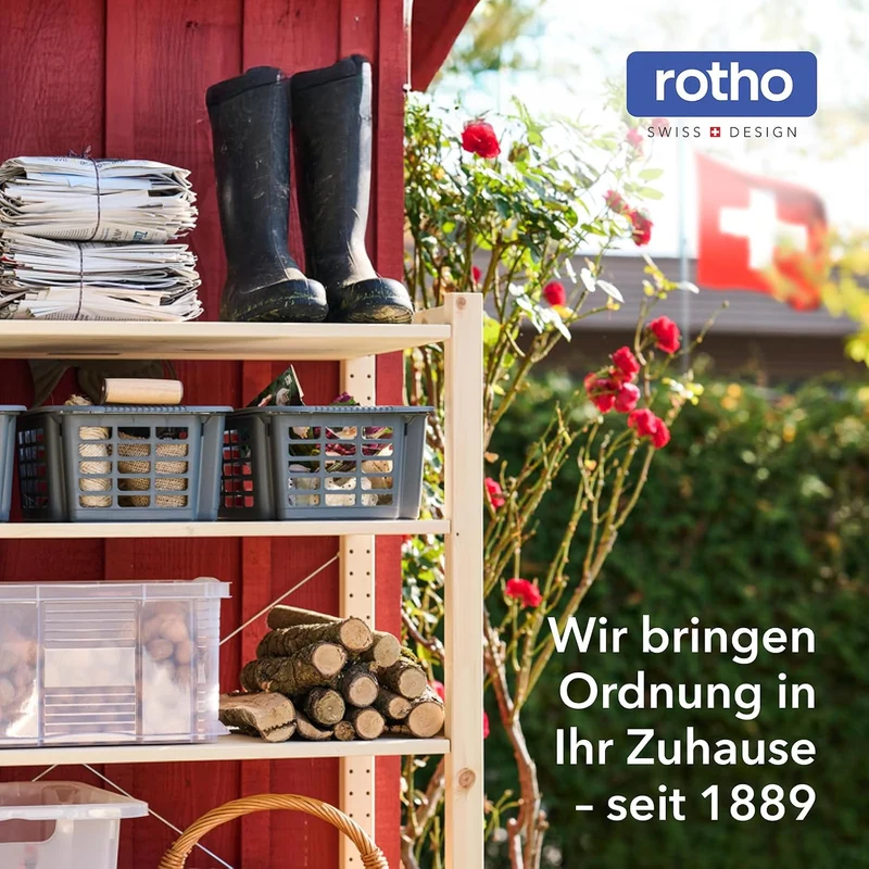 Rotho Albula 2er-Set Biomülleimer 6l mit Deckel und Henkel für die Küche, Kunststoff (PP) BPA-frei,