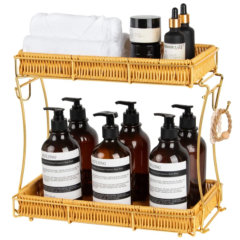 REFLYING Abnehmbarer Badezimmer Organizer, Skincare Parfüm Organizer, Küchen Organizer, Gewürzregal,