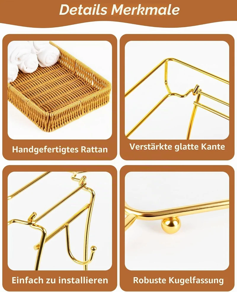 REFLYING Abnehmbarer Badezimmer Organizer, Skincare Parfüm Organizer, Küchen Organizer, Gewürzregal,