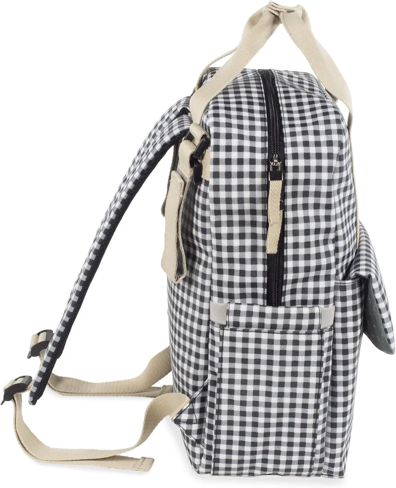 Walking Mum. I Love Vichy Wickeltasche für Kinderwagen, vielseitiges Design mit kurzen Griffen und S