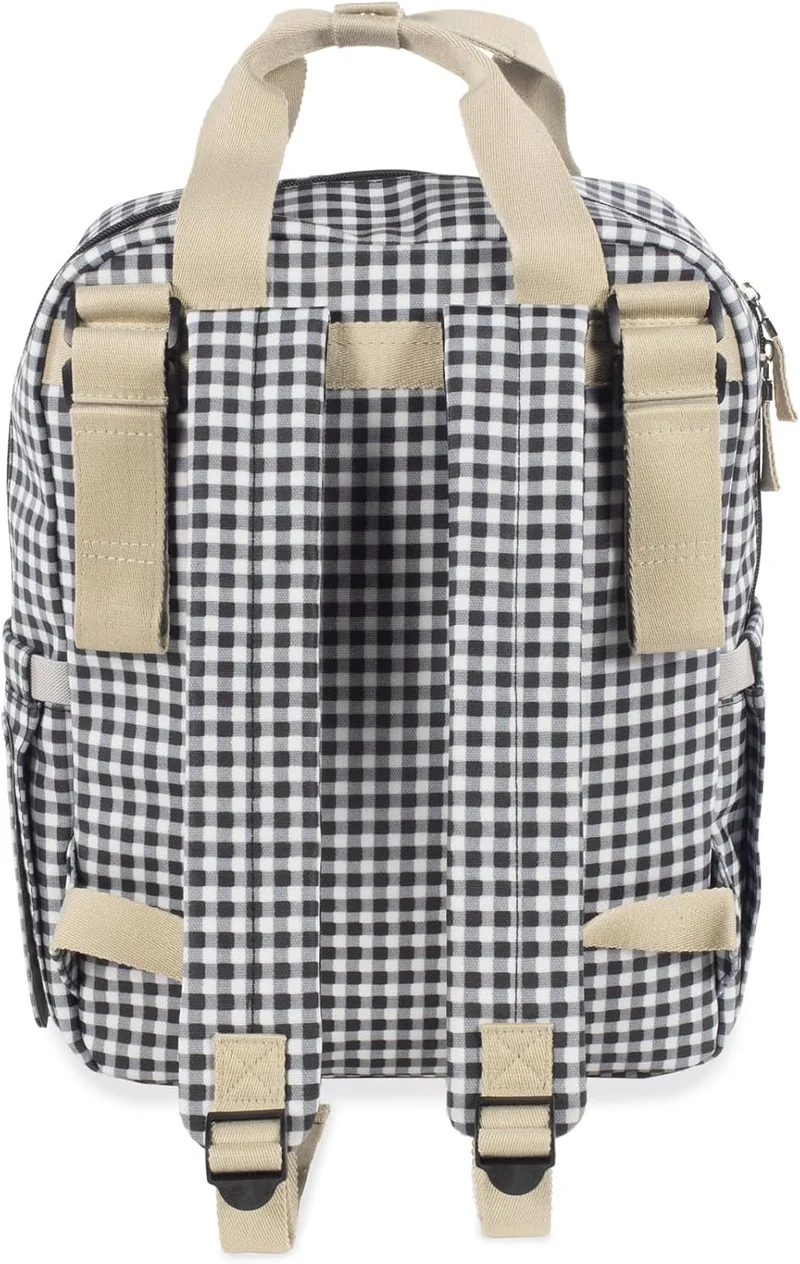 Walking Mum. I Love Vichy Wickeltasche für Kinderwagen, vielseitiges Design mit kurzen Griffen und S