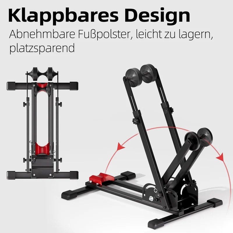 Urban Deco Verstellbarer Fahrradständer, Fahrradständer Boden, Fahrradständer Rennrad,geeignet für R