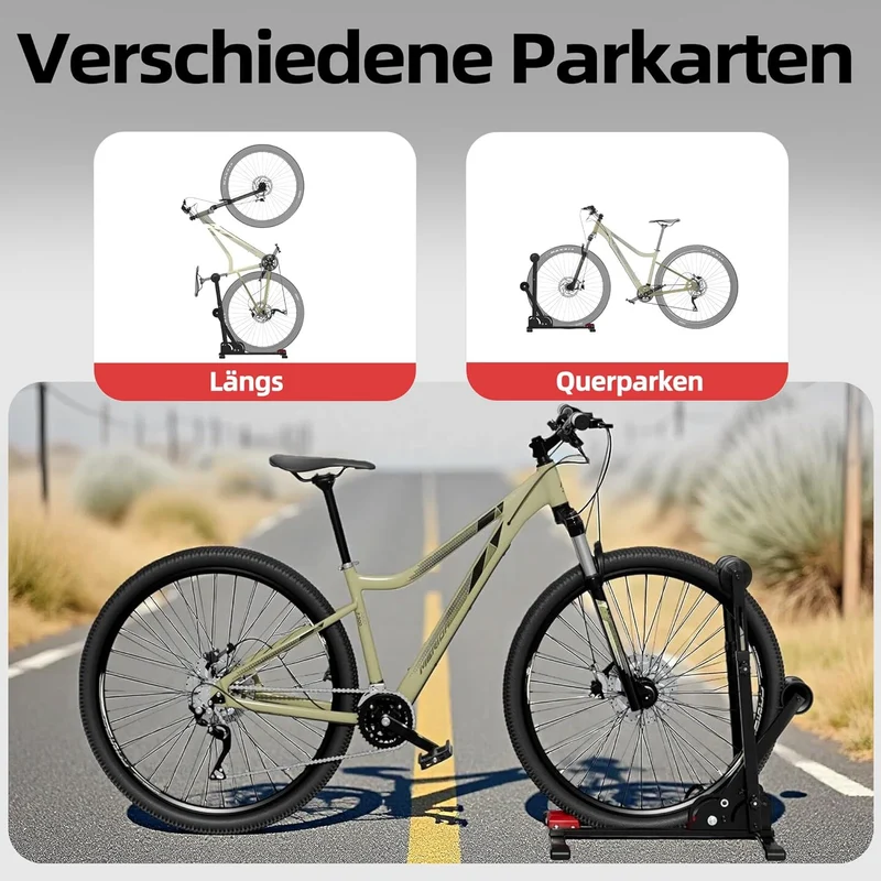 Urban Deco Verstellbarer Fahrradständer, Fahrradständer Boden, Fahrradständer Rennrad,geeignet für R