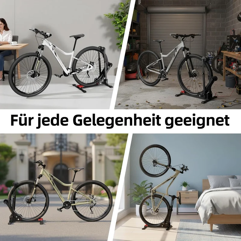 Urban Deco Verstellbarer Fahrradständer, Fahrradständer Boden, Fahrradständer Rennrad,geeignet für R