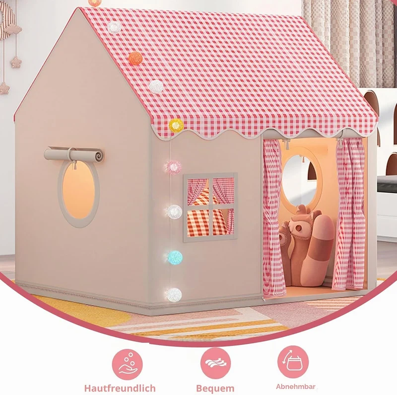 Spielzelt Kinder Indoor für Drinnen, Kinder Spielhaus Indoor Kinderzelt Kinderspielhaus, Zelt für ki