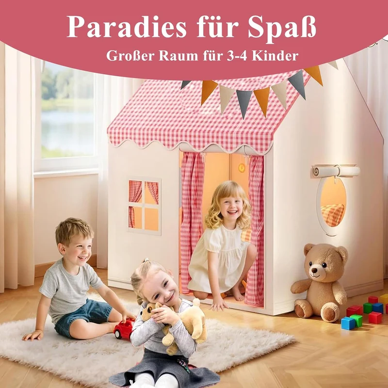 Spielzelt Kinder Indoor für Drinnen, Kinder Spielhaus Indoor Kinderzelt Kinderspielhaus, Zelt für ki