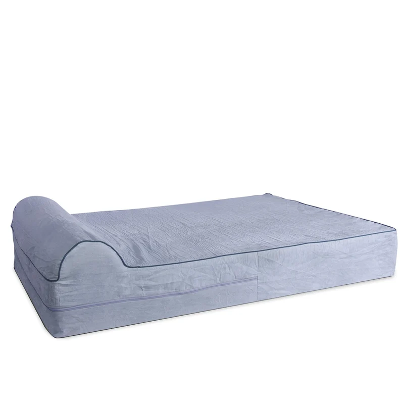 KOPEKS bezug für Hundebett, Memory-Schaum, nur Bettbezug, Grau, XL Grau L 127 x B 86 x H 25 cm, Grau