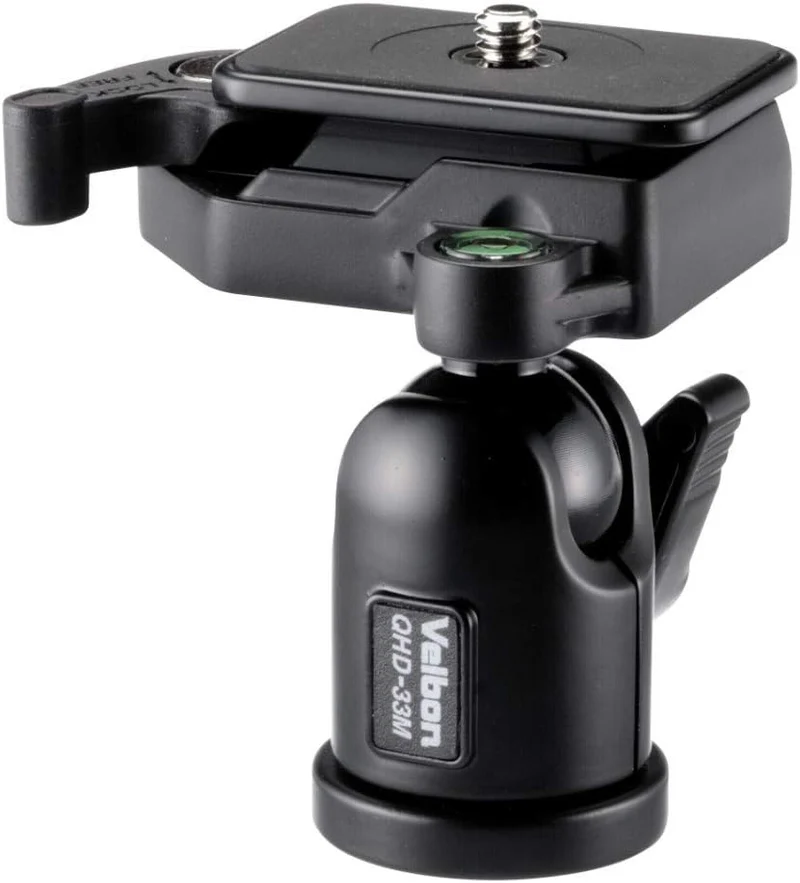 Velbon Sherpa 50 Aluminium-Stativ mit qhd-33 m Kugel- und Sockel-Kopf – Schwarz, 50