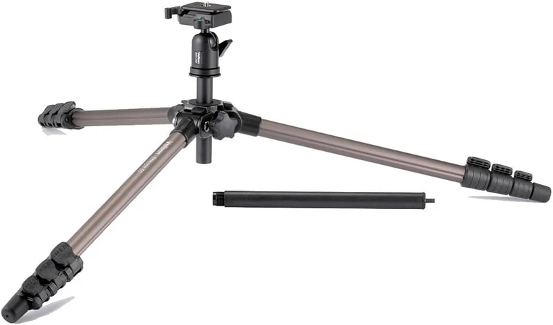 Velbon Sherpa 50 Aluminium-Stativ mit qhd-33 m Kugel- und Sockel-Kopf – Schwarz, 50