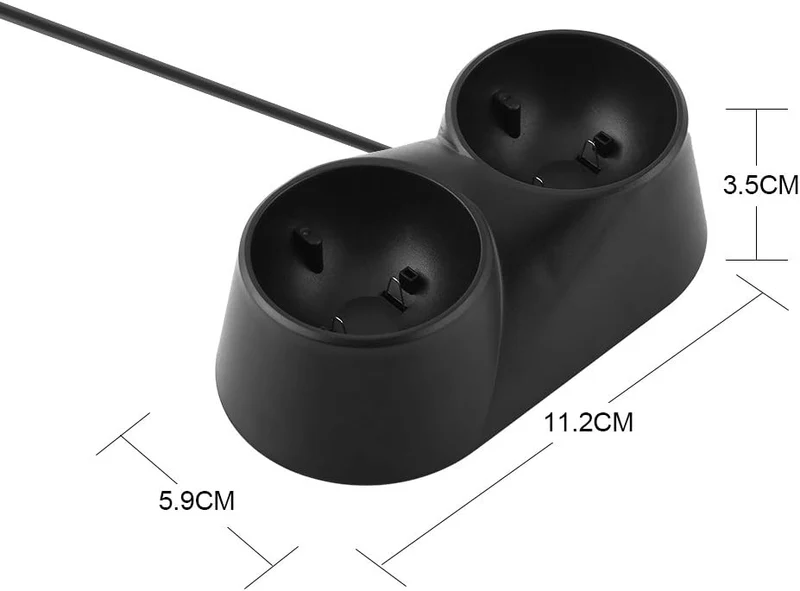 Yctze Controller-Ladestation für PS4 VR, Dual Charger Dock-Ladestationsständer, für Play Station PS4