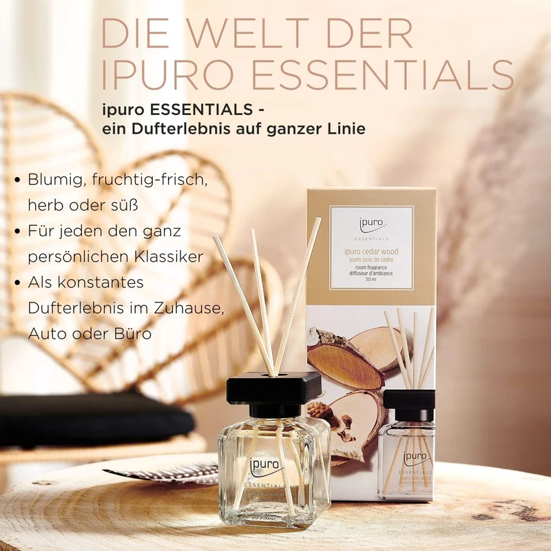 ipuro - erfrischender ipuro black bamboo Raumduft - dezenter Raumerfrischer mit grünen & holzigen No