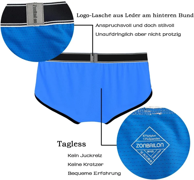 HerrenBoxershorts Sexy Atmungsaktiv und Hautfreundlich Bequem Blau XL, Blau XL
