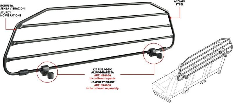 NORDRIVE N70055 Premium-Guard Trenngitter aus Stahl für Hunde und Tiere - Typ 5-1130 x 340 mm