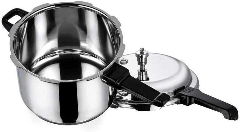 Vinod Pressure Cooker 7 ltr Edelstahl Schnellkochtopf mit Glasdeckel, induktionsgeeignet hochwertige