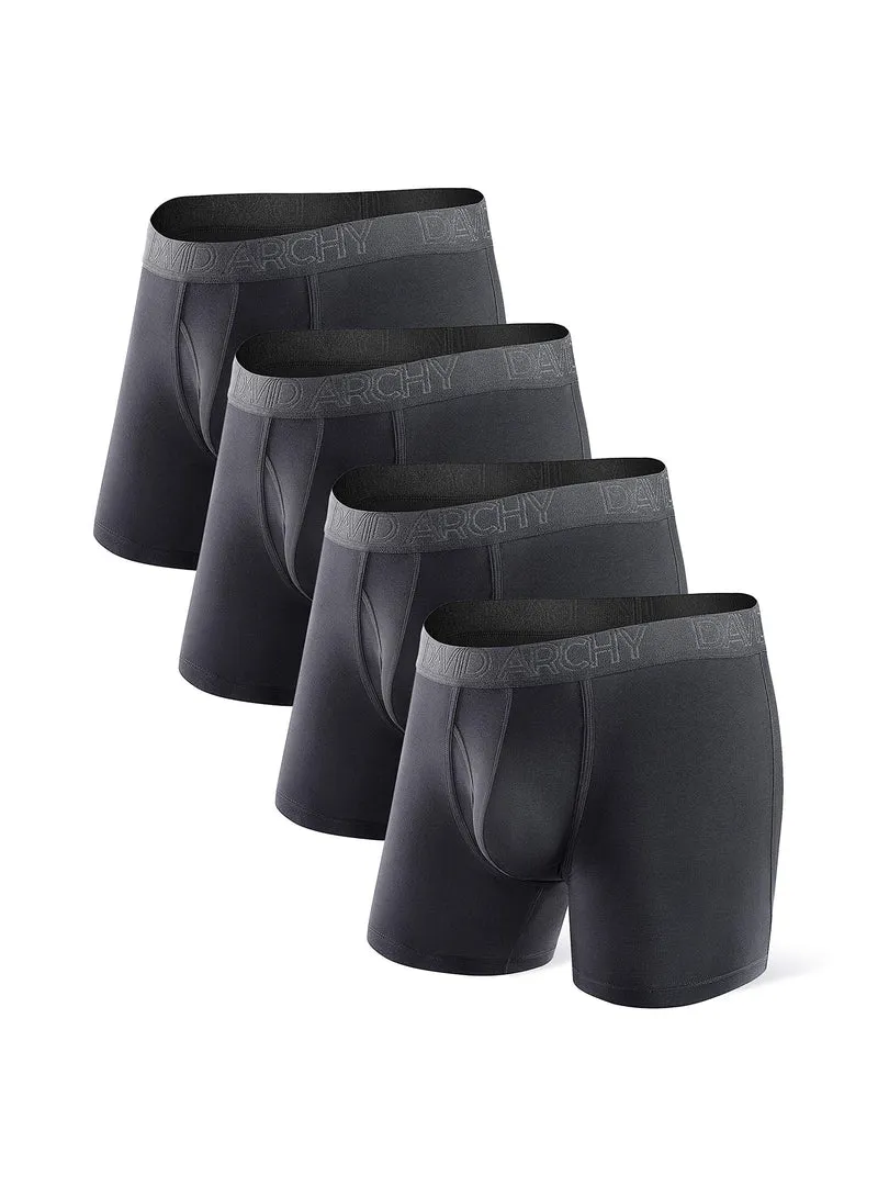 DAVID ARCHY Herren Boxershorts Mehrfachpack, Stretcken Klassischer Retroshorts, Unterhosen Männer, 5