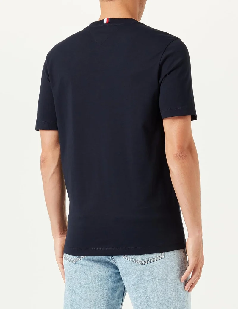 Tommy Hilfiger Herren T-Shirt Kurzarm New York Flag Rundhalsausschnitt L Blau (Desert Sky), L Blau (