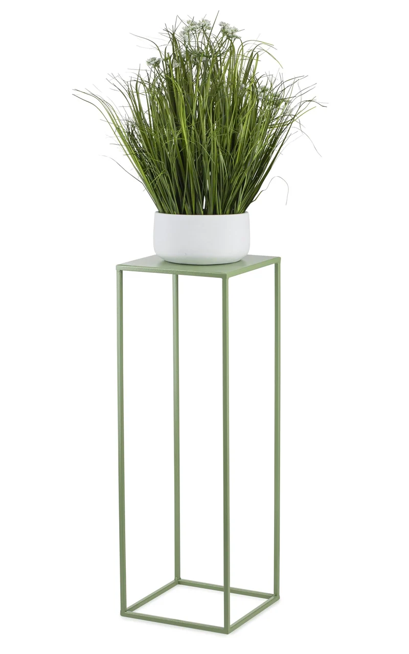 Blumenständer Metall Grün 70 cm Hoch - Solider und Robuster Blumenhocker Metall - Pflanzenständer fü
