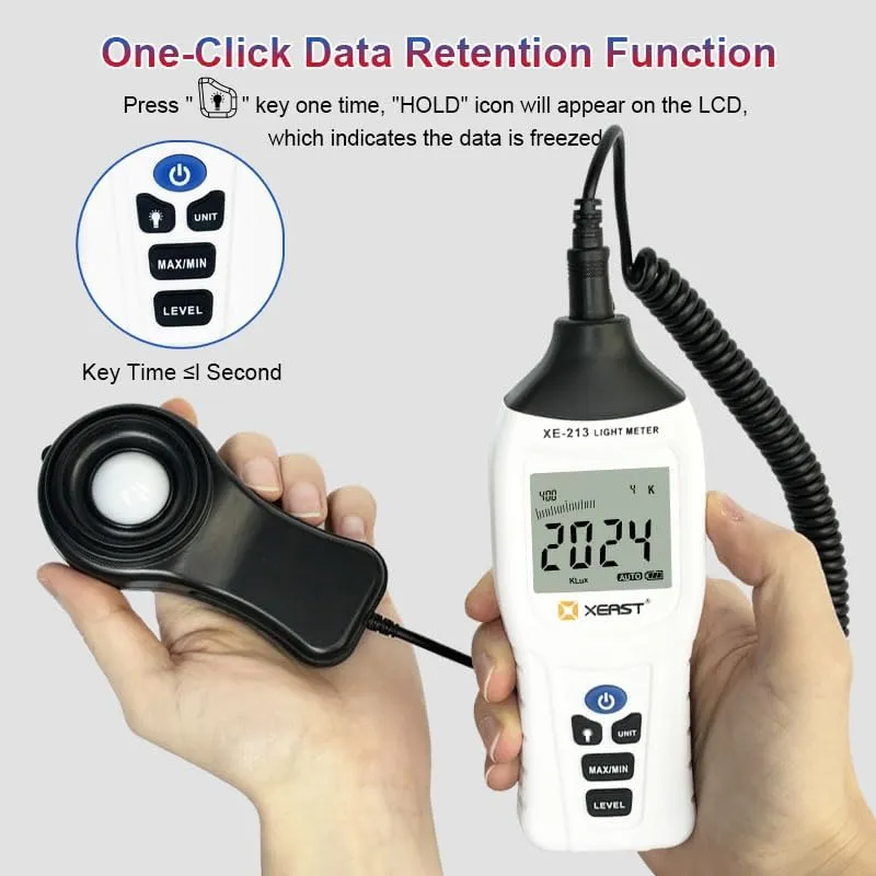 New Digital Luxmeter Tragbare Belichtungsmesser Fotografie 400K Lux Tester LCD Flash Photo, Fotometr