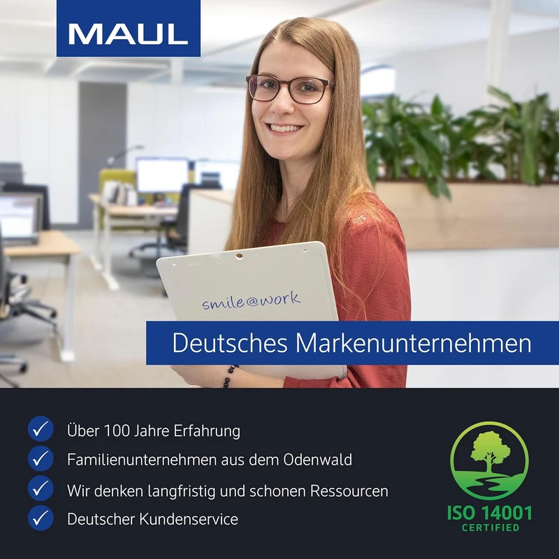 MAUL Klemmbrett A3 | Stabiles Klemmbrett aus Aluminium zum Aufhängen | Schreibunterlage mit Bügeklem